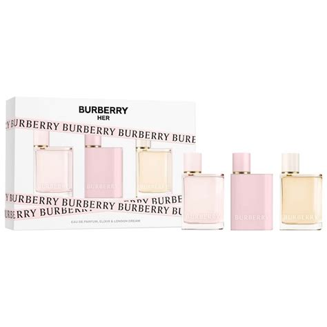 burberry mini her perfume trio set